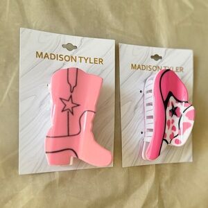 Madison Pink Hair Clips Set